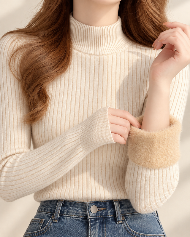 The Lined Knit Turtleneck