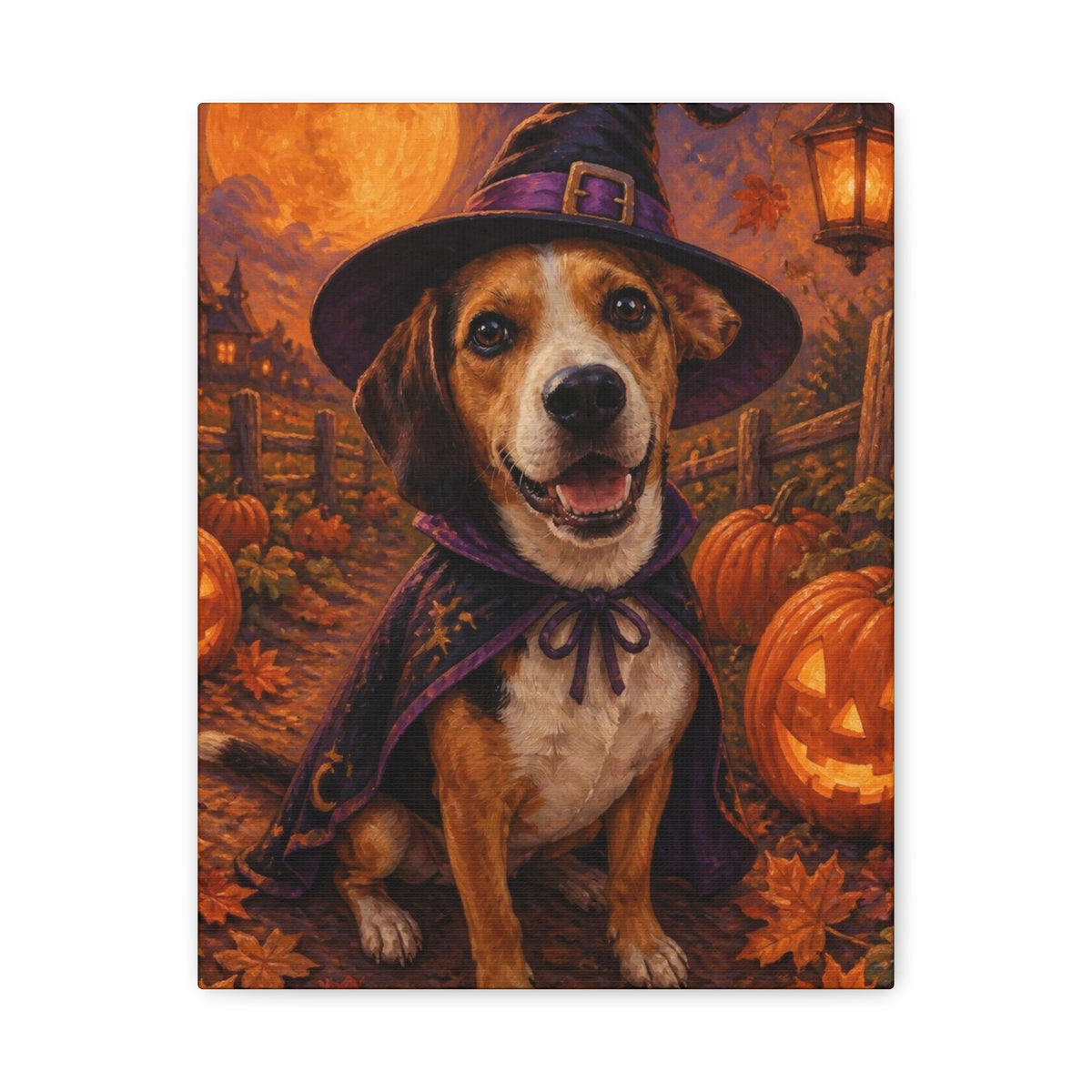 Custom Halloween Pet Portrait Canvas, view 1