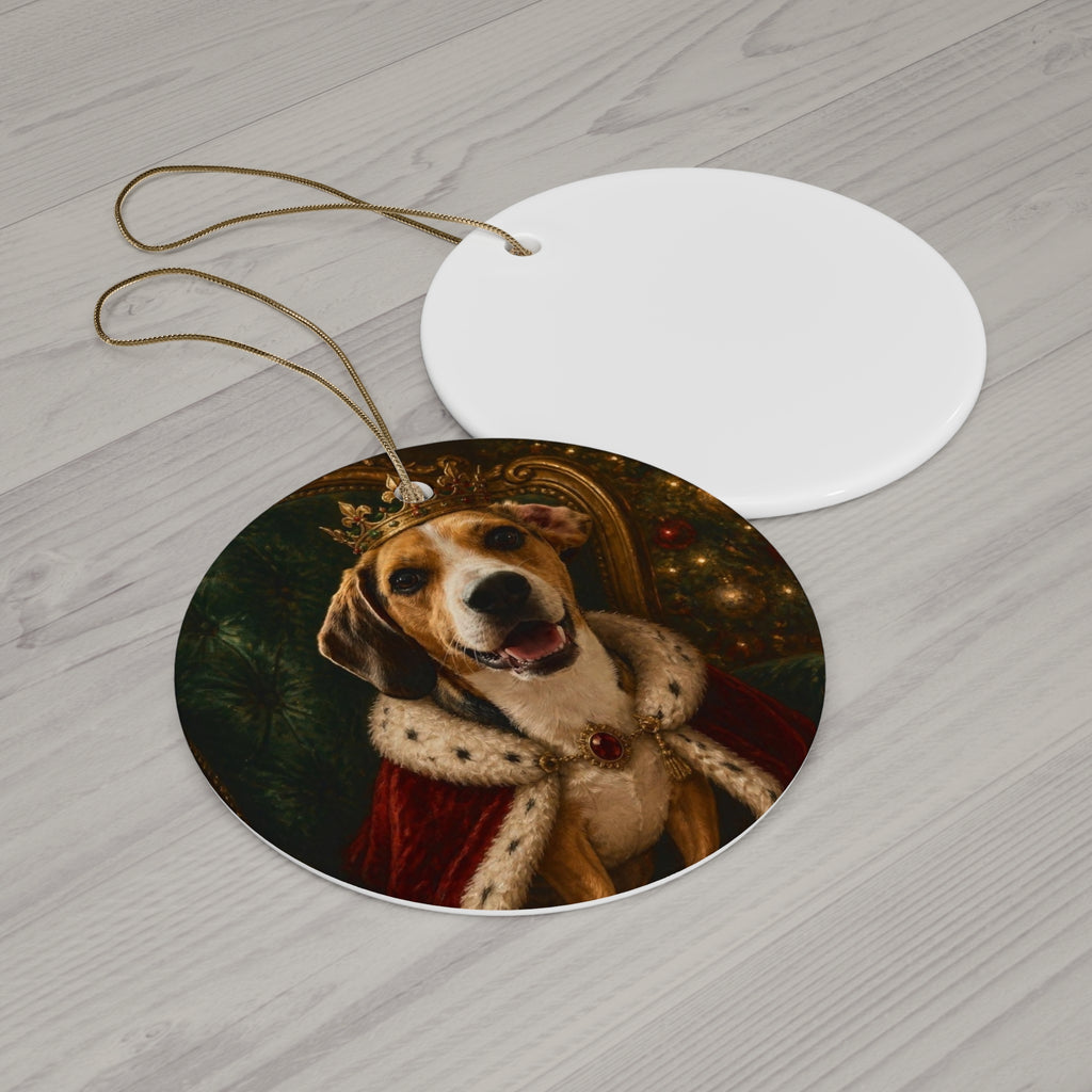 Custom Pet Portrait Christmas Ornament, view 3