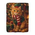 Custom Pet Portrait Sherpa Blanket, view 1