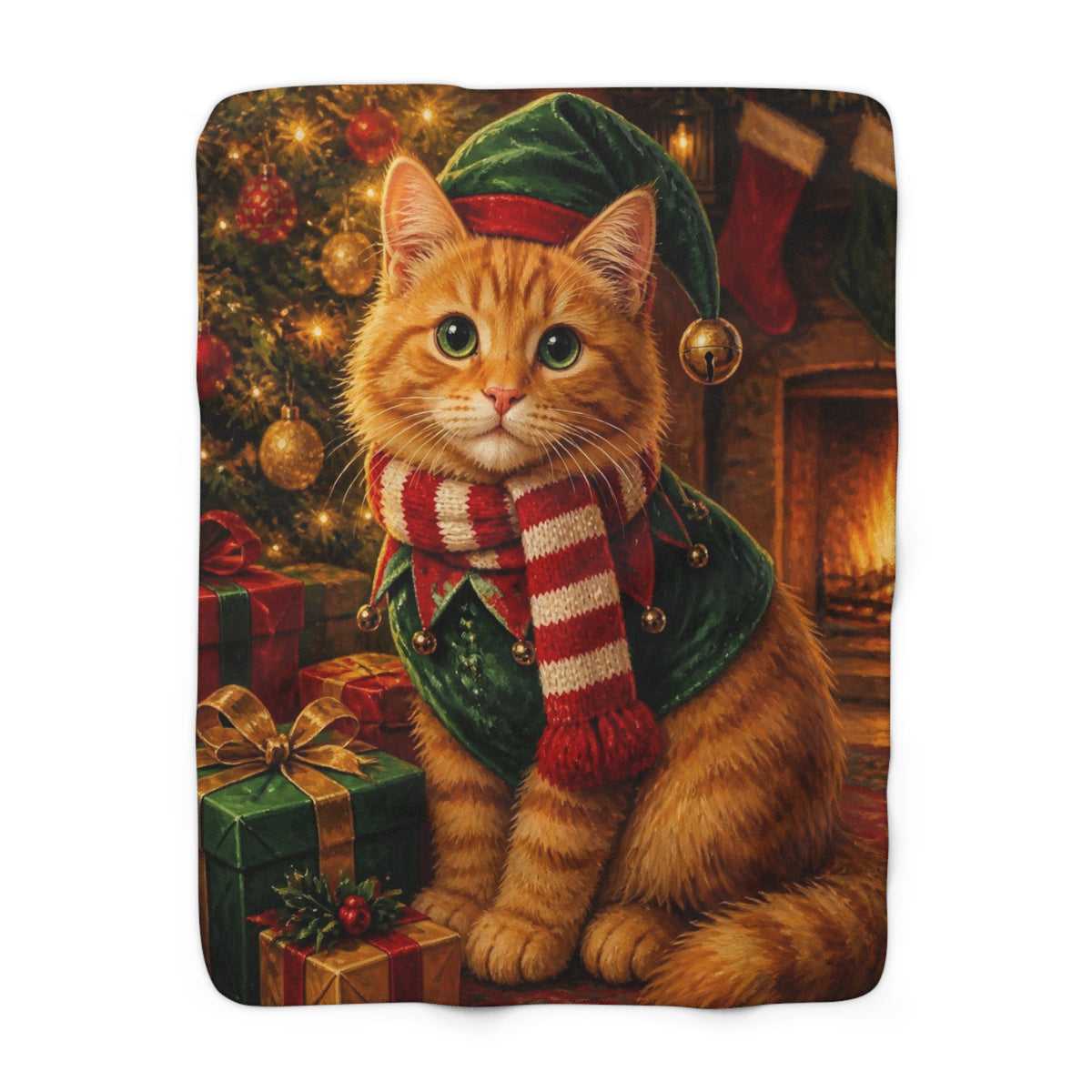 Custom Pet Portrait Sherpa Blanket, view 1