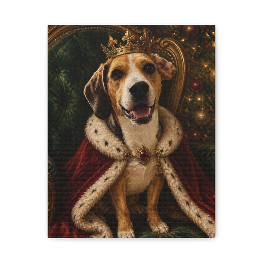 Custom Christmas Pet Portrait Canvas, view 1