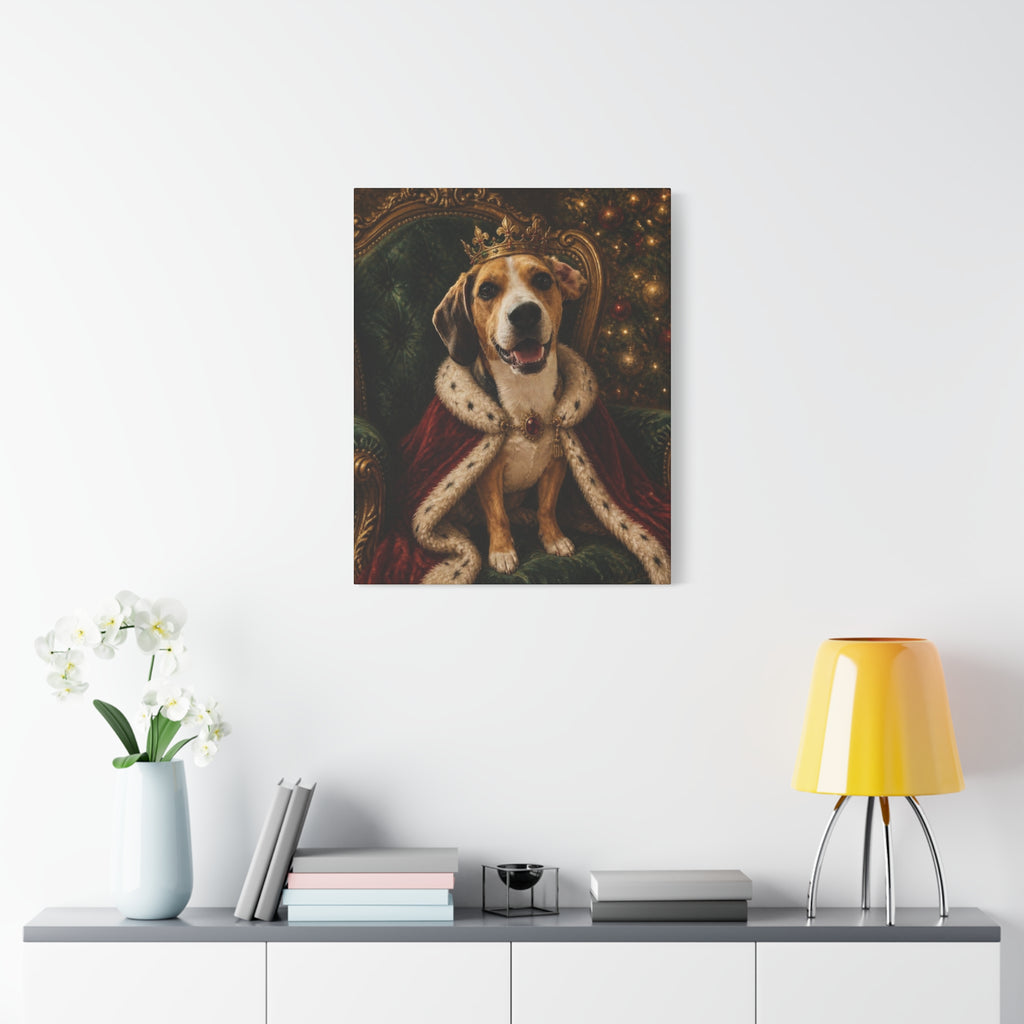 Custom Christmas Pet Portrait Canvas - Royal, Cozy or Elf Portrait of Your Dog or Cat From Your Photo