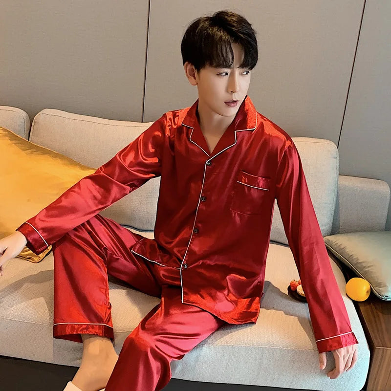 The Classic Satin Button-Down Pajamas