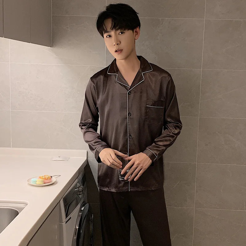 The Classic Satin Button-Down Pajamas