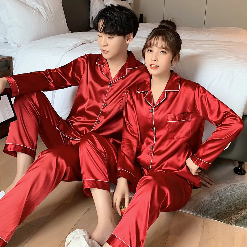 The Classic Satin Button-Down Pajamas