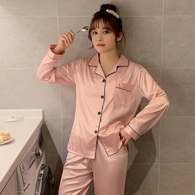 The Classic Satin Button-Down Pajamas