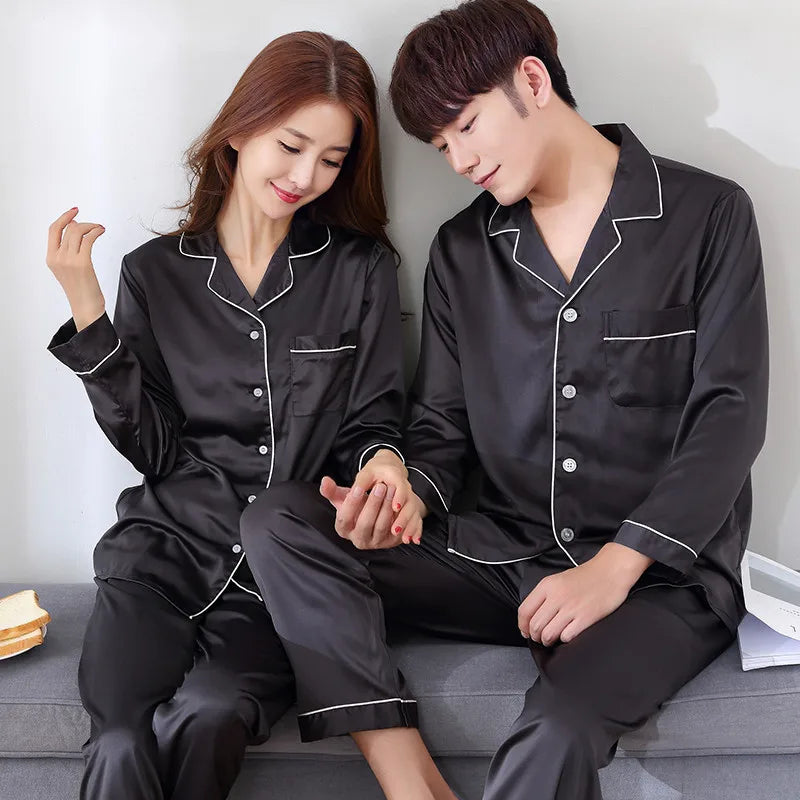 The Classic Satin Button-Down Pajamas