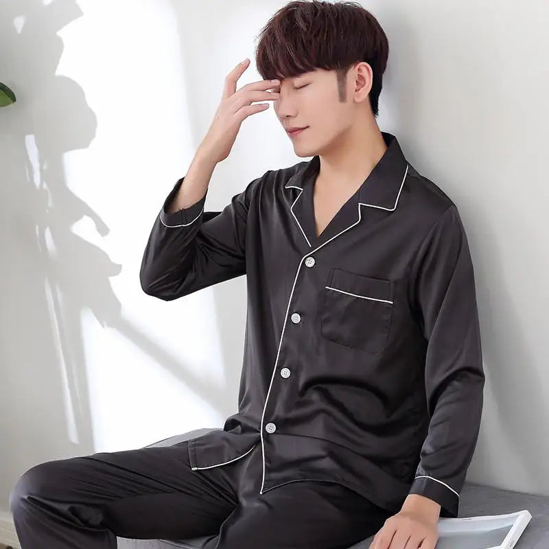 The Classic Satin Button-Down Pajamas