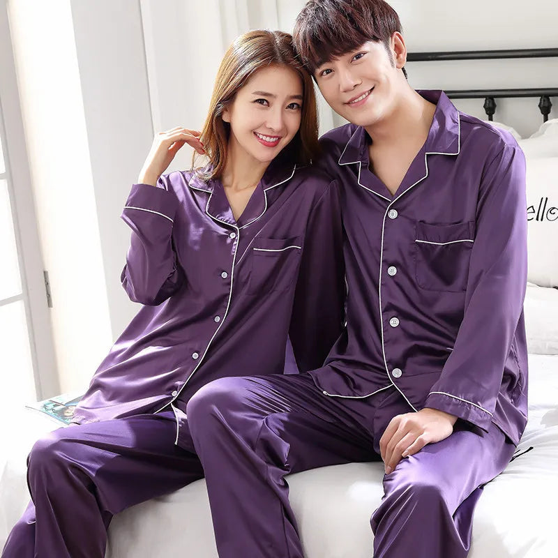 The Classic Satin Button-Down Pajamas