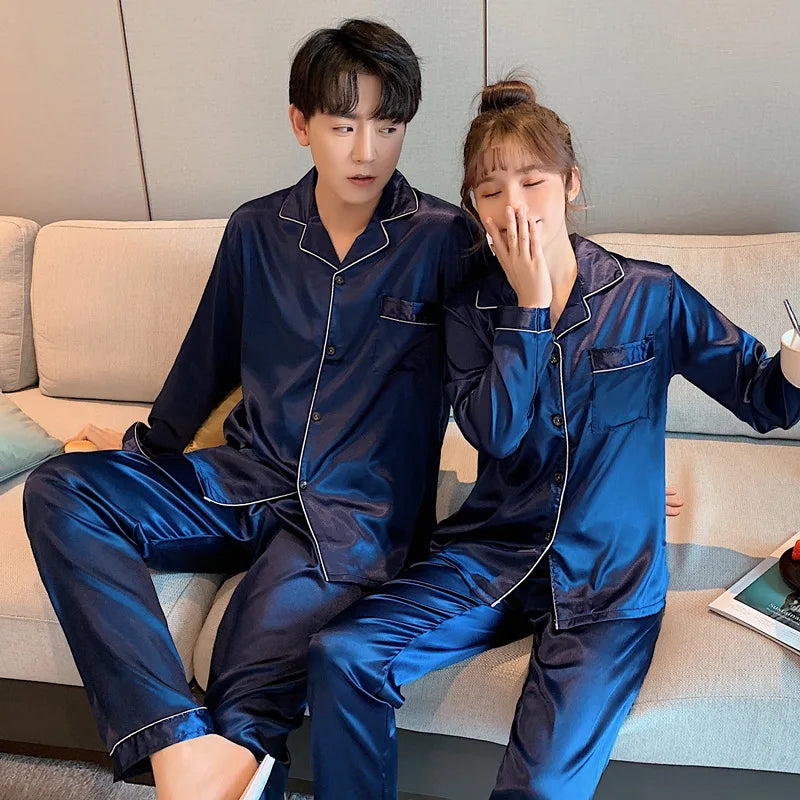 The Classic Satin Button-Down Pajamas