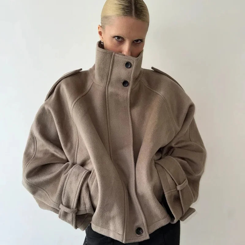The Stand-Collar Boxy Jacket
