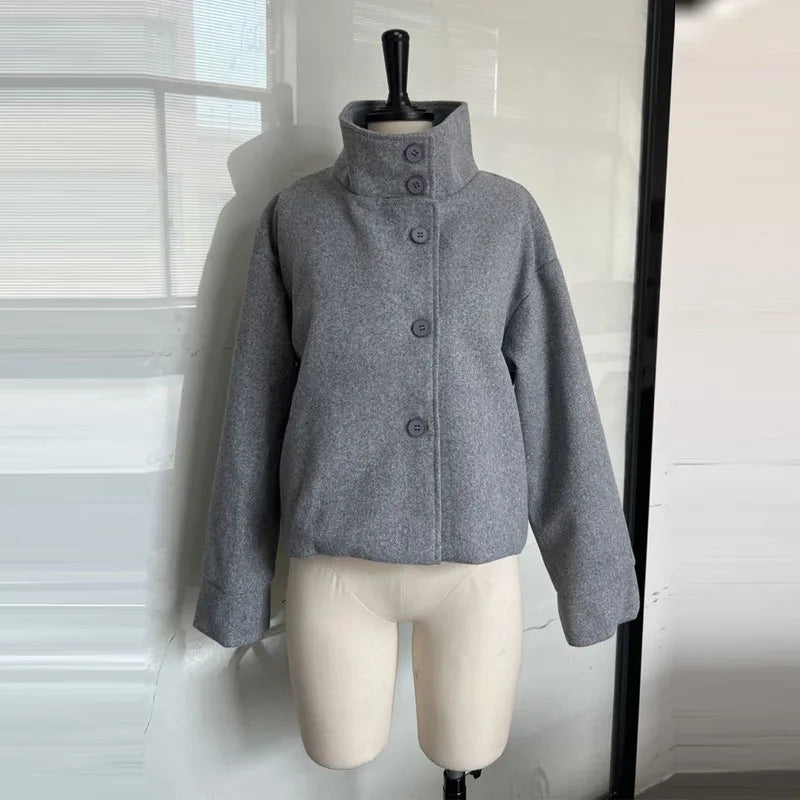 The Stand-Collar Boxy Jacket