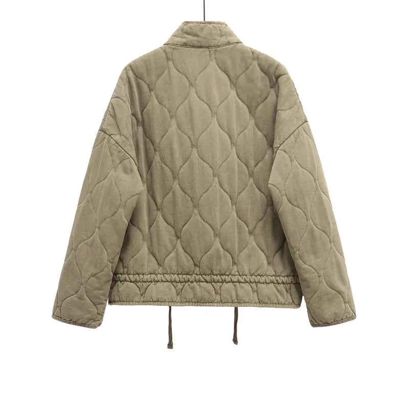 The Quilted High-Collar Jacket