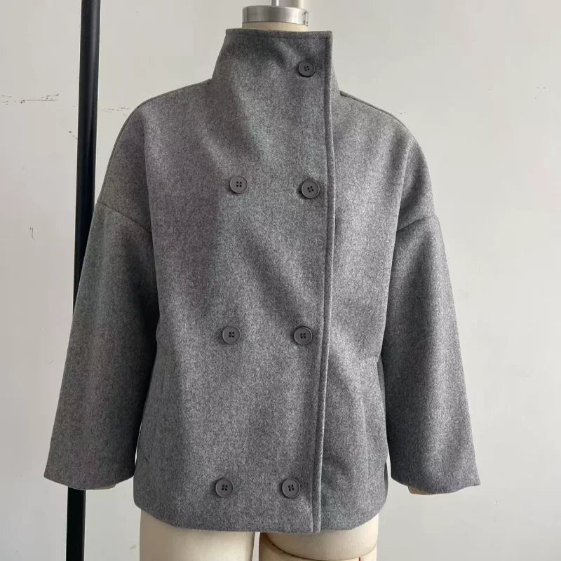 The Stand-Collar Boxy Jacket