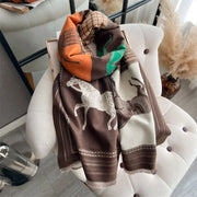 The Oversized Plaid Blanket Scarf — product view 6