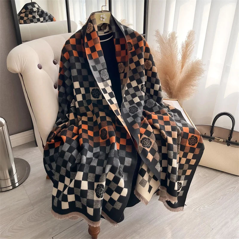 The Oversized Plaid Blanket Scarf — product view 17