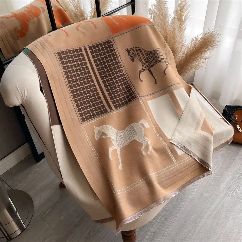 The Oversized Plaid Blanket Scarf — product view 40