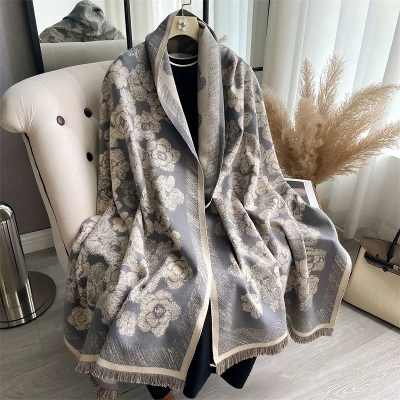 The Oversized Plaid Blanket Scarf — product view 56