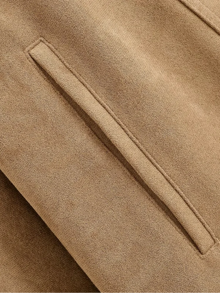 The Tie-Waist Cruelty-Free Suede Jacket