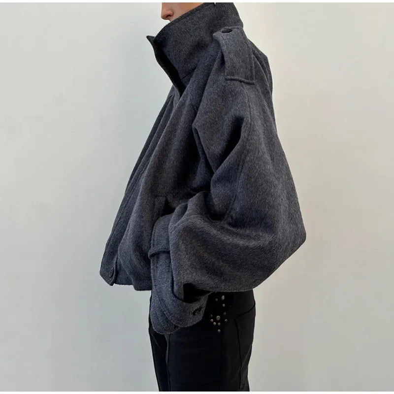 The Stand-Collar Boxy Jacket