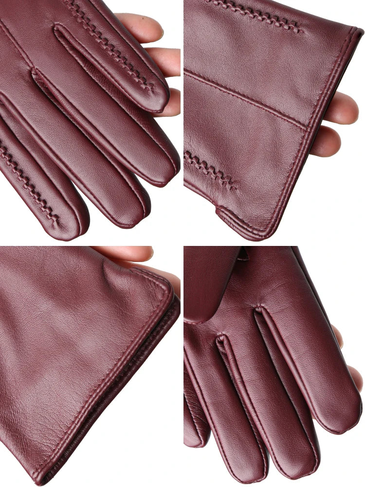 The Velvet-Lined Sheepskin Gloves — product view 6