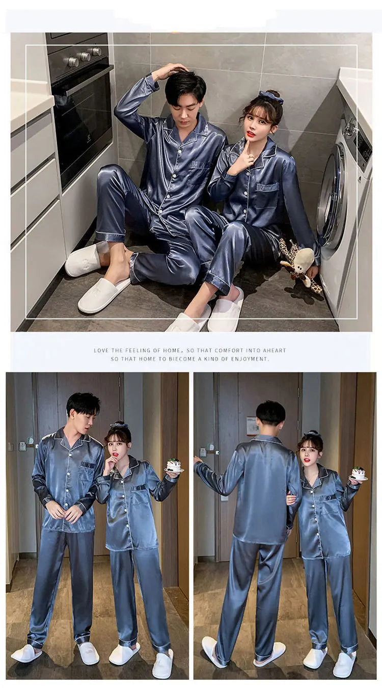 The Classic Satin Button-Down Pajamas