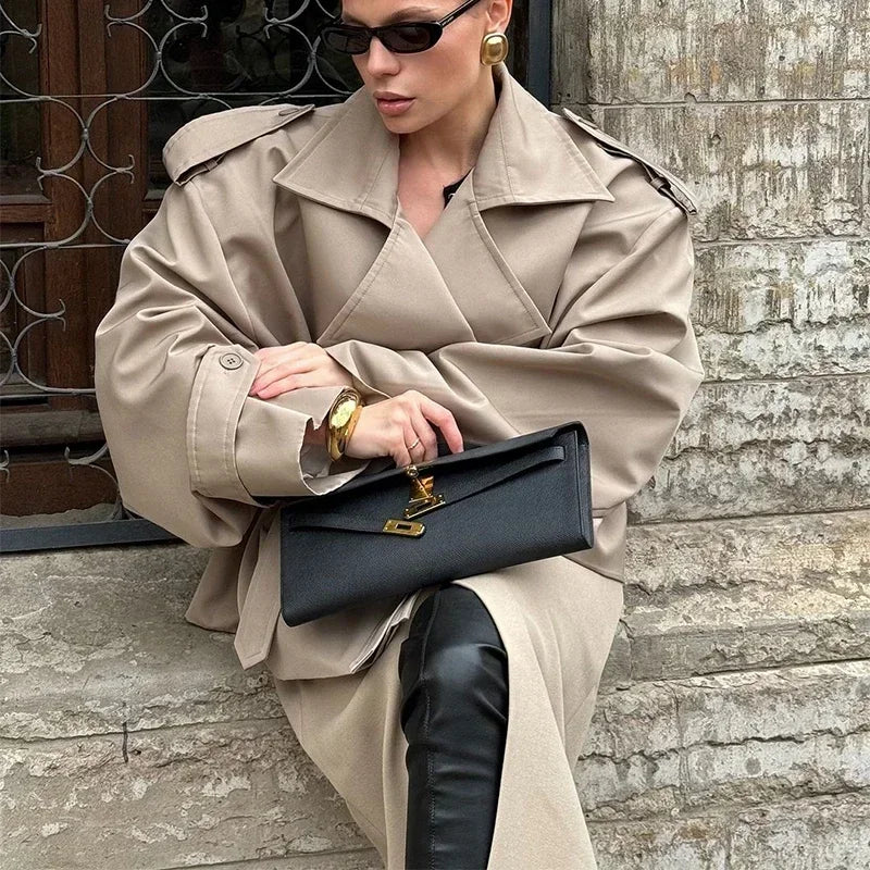 The V-Neck Belted Trench