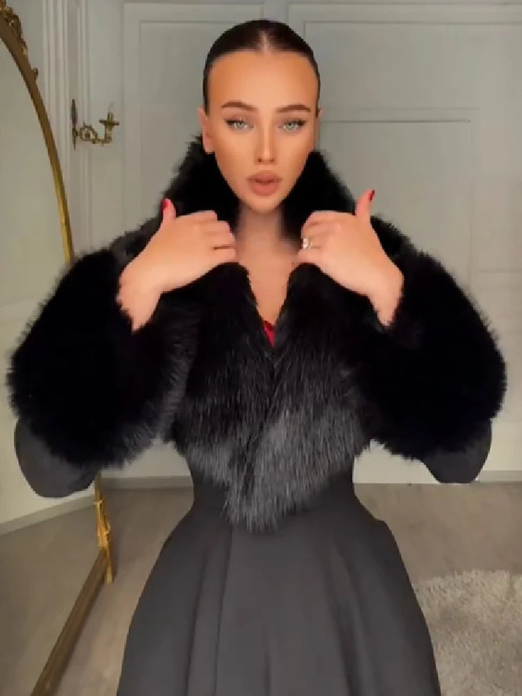 The Cruelty-Free Fur Collar A-Line Maxi Coat