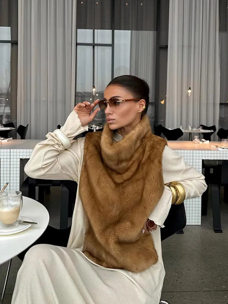 The Cruelty-Free Leather Jacket with Fur Collar