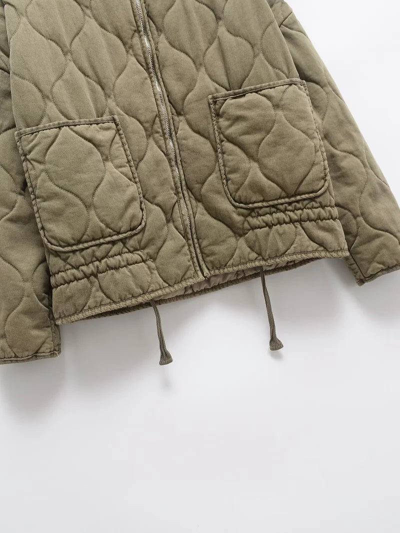 The Quilted High-Collar Jacket