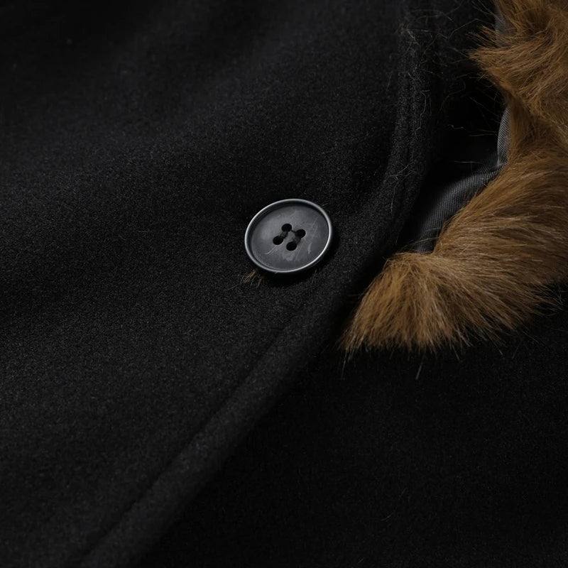 The Belted Cruelty-Free Fur Shawl Coat