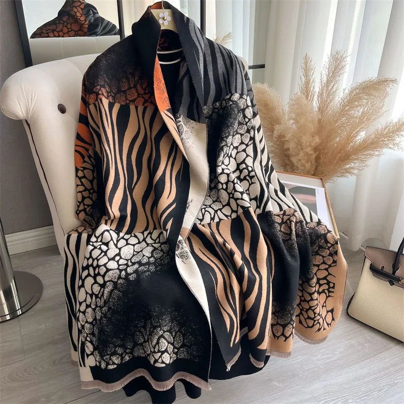 The Oversized Plaid Blanket Scarf — product view 50