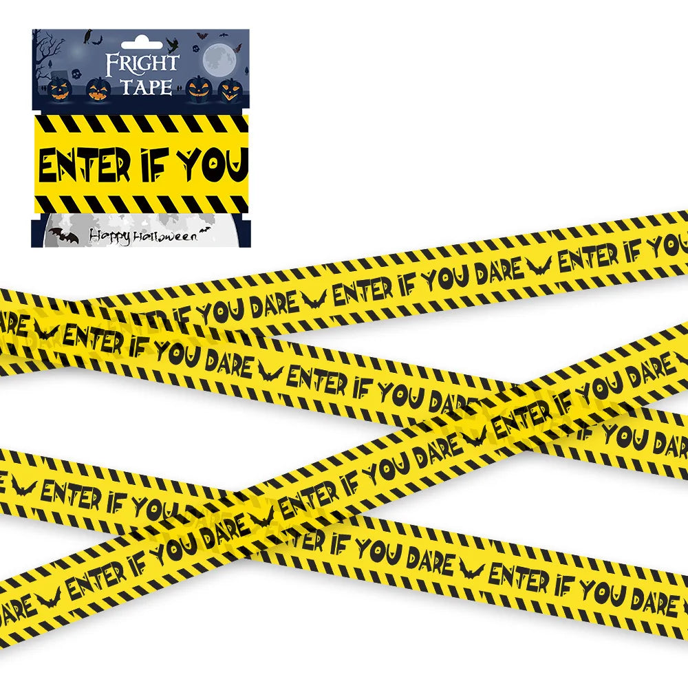 Skull Warning Tape Halloween Decoration