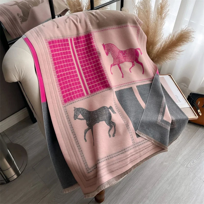 The Oversized Plaid Blanket Scarf — product view 63