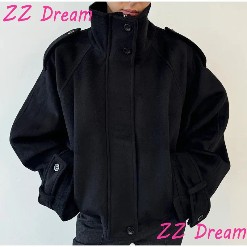 The Stand-Collar Boxy Jacket