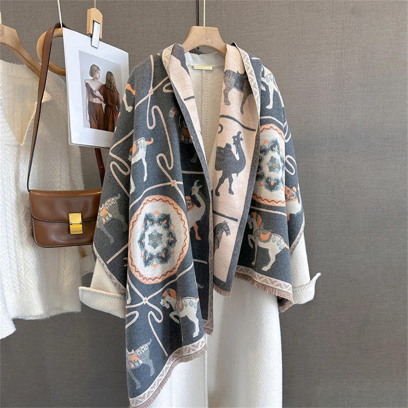 The Oversized Plaid Blanket Scarf — product view 61