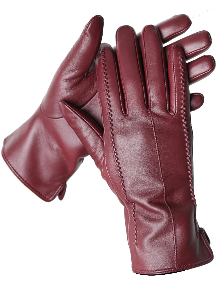 The Velvet-Lined Sheepskin Gloves — product view 5