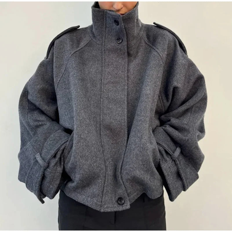 The Stand-Collar Boxy Jacket