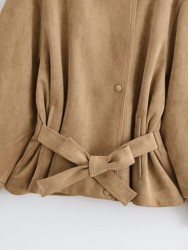 The Tie-Waist Cruelty-Free Suede Jacket