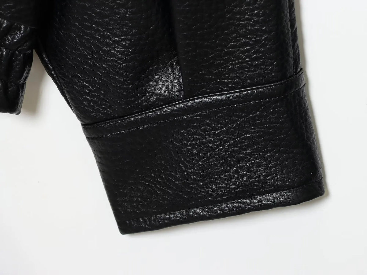The Oversized Cruelty-Free Leather Jacket