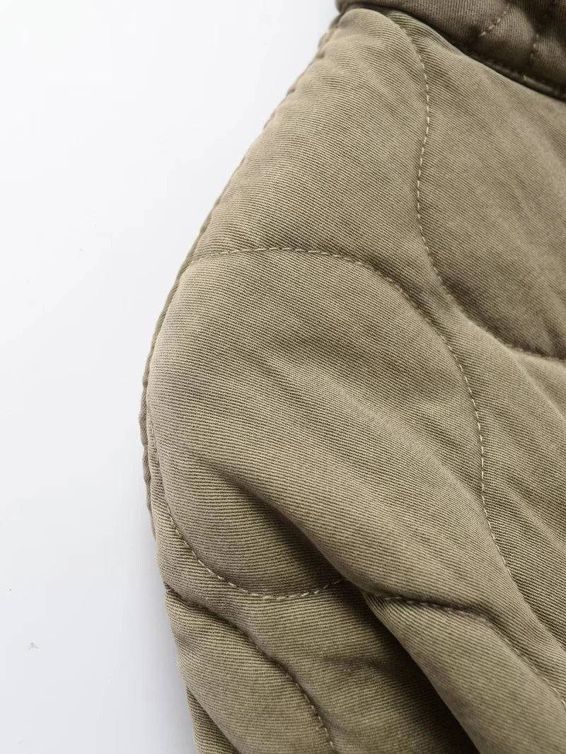 The Quilted High-Collar Jacket