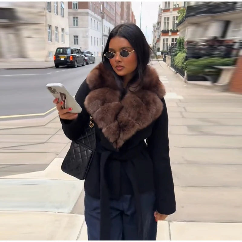 The Lace-Up Shawl-Collar Coat