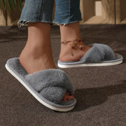 The Fluffy Cross-Strap Slides — product view 14