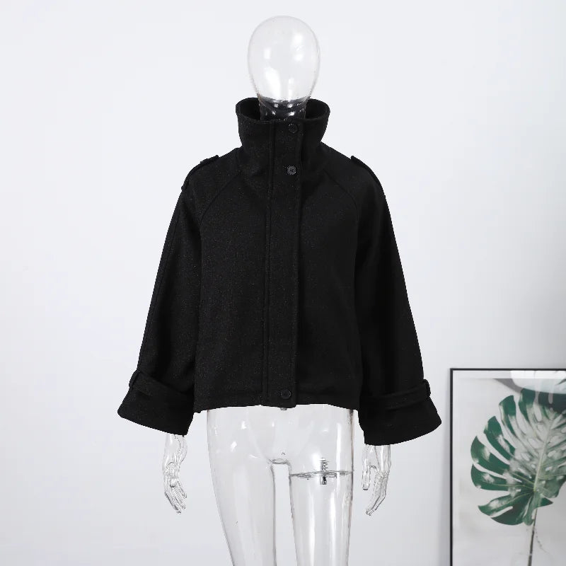 The Stand-Collar Boxy Jacket