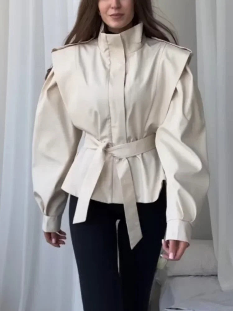 The V-Neck Belted Trench