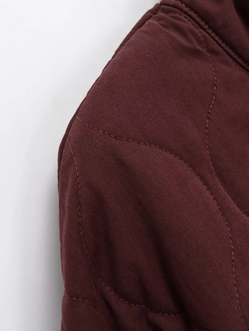 The Quilted High-Collar Jacket