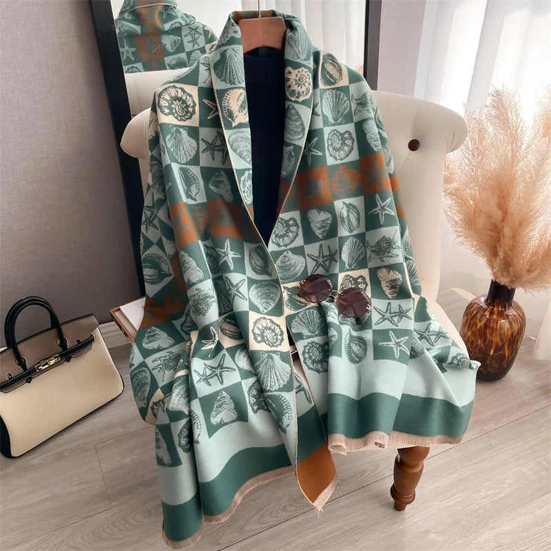 The Oversized Plaid Blanket Scarf — product view 14
