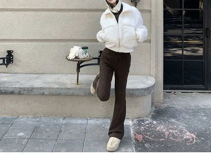 The Cropped Sherpa Zip Jacket
