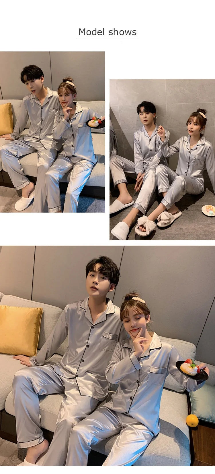 The Classic Satin Button-Down Pajamas